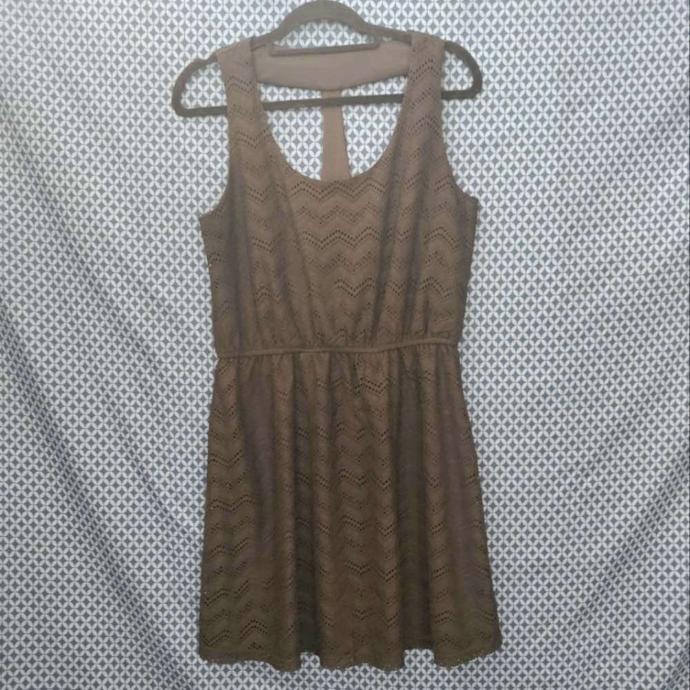 Candalite - Juniors black woven tank-top midi dress with T-shaped  back. Size- L